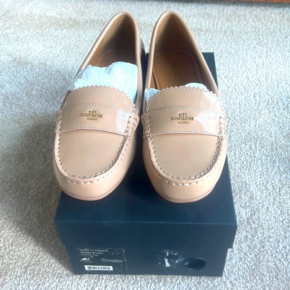 Brand new Coach Odette patent loafers